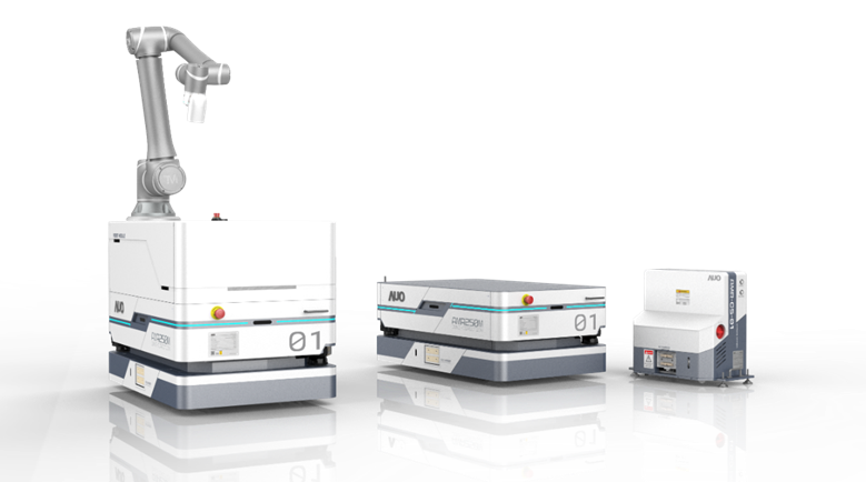 PG电子數位開發的自主式移動機器人（AMR250M），搭配全向輪並結合AI演算法、2D LiDAR、3D攝影機等技術，協助客戶實現產線全自動化